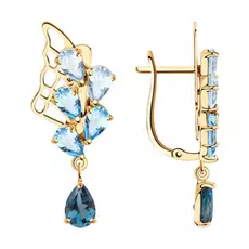 Серьги с английским замком из золота 726049