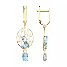 Серьги с английским замком из золота 726051