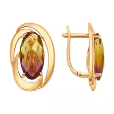 Серьги с английским замком из золота 724455