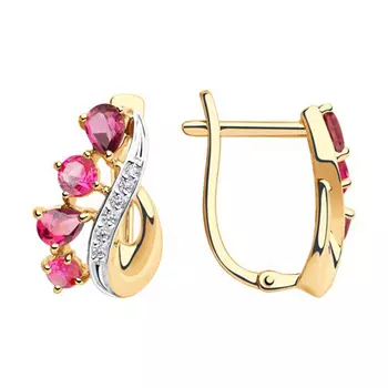 Серьги с английским замком из золота 725948