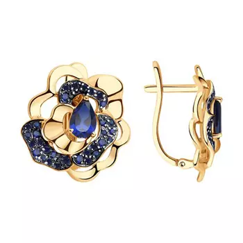 Серьги с английским замком из золота 725904