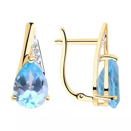 Серьги с английским замком из золота 725895