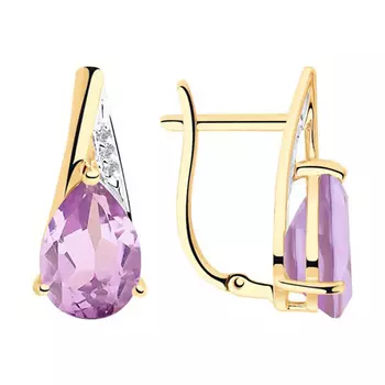 Серьги с английским замком из золота 725896