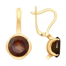 Серьги с английским замком из золота 725332