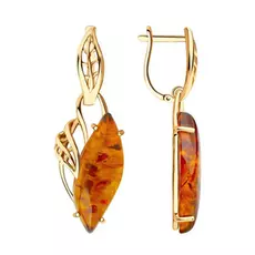 Серьги с английским замком из золота 726828