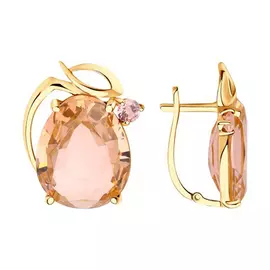 Серьги с английским замком из золота 726820