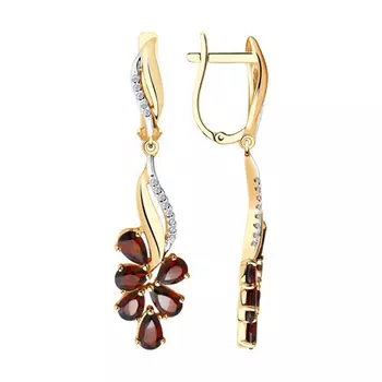 Серьги с английским замком из золота 726117