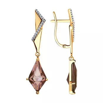 Серьги с английским замком из золота 725729