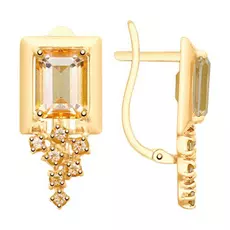 Серьги с английским замком из золота 725708