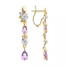 Серьги с английским замком из золота 725919