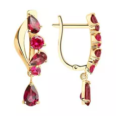 Серьги с английским замком из золота 725908