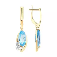 Серьги с английским замком из золота 725905