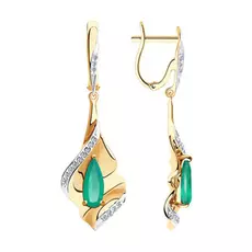 Серьги с английским замком из золота 725926