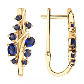 Серьги с английским замком из золота 726849