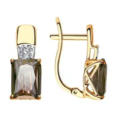 Серьги с английским замком из золота 725738