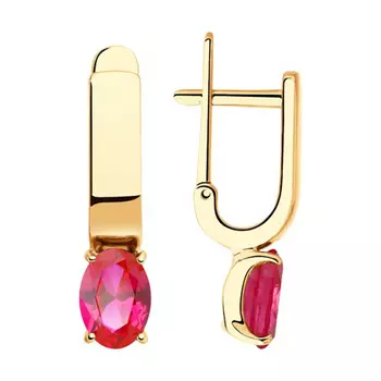 Серьги с английским замком из золота 725831