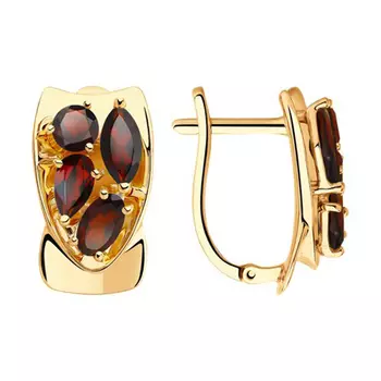 Серьги с английским замком из золота 725865