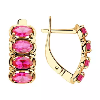 Серьги с английским замком из золота 725795