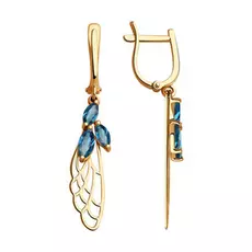 Серьги с английским замком из золота 725765