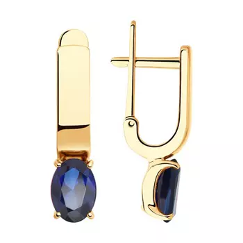 Серьги с английским замком из золота 725830