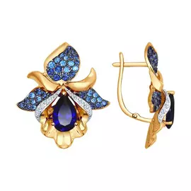 Серьги с английским замком из золота 725060