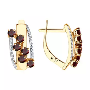 Серьги с английским замком из золота 726034