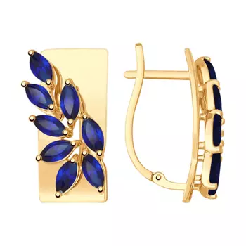 Серьги с английским замком из золота 725573