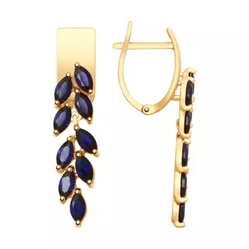 Серьги с английским замком из золота 725567