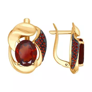 Серьги с английским замком из золота 724839