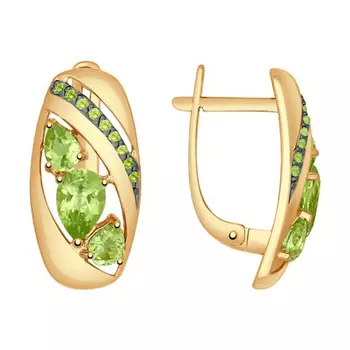 Серьги с английским замком из золота 724699