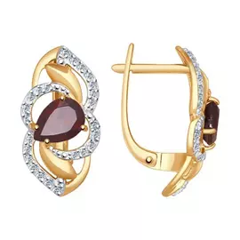 Серьги с английским замком из золота 724646