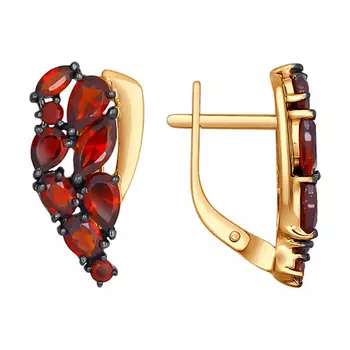 Серьги с английским замком из золота 724133