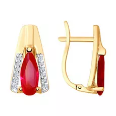 Серьги с английским замком из золота 725632