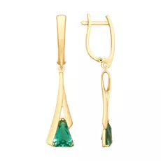 Серьги с английским замком из золота 725618