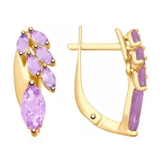 Серьги с английским замком из золота 725630