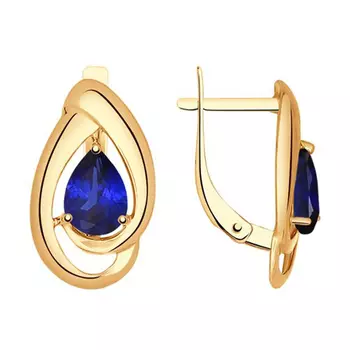 Серьги с английским замком из золота 724773