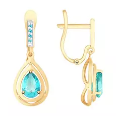 Серьги с английским замком из золота 725674