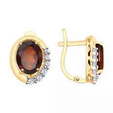 Серьги с английским замком из золота 726179