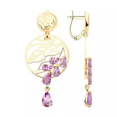 Серьги с английским замком из золота 726177