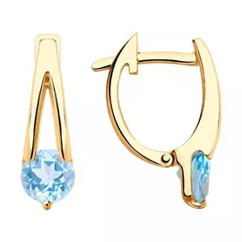 Серьги с английским замком из золота 726059