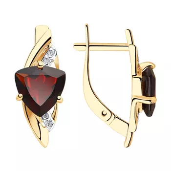 Серьги с английским замком из золота 51-320-00292-2