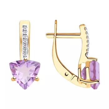 Серьги с английским замком из золота 51-320-00291-3