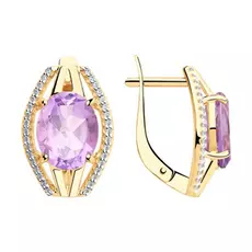 Серьги с английским замком из золота 51-320-00286-2