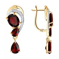 Серьги с английским замком из золота 51-321-00352-2