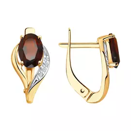 Серьги с английским замком из золота 51-320-00218-2