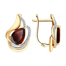 Серьги с английским замком из золота 51-320-00921-2