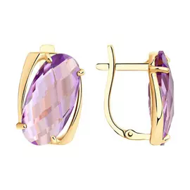 Серьги с английским замком из золота 51-320-00803-1