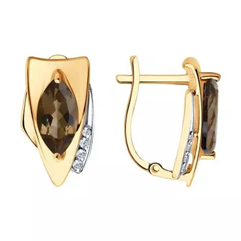 Серьги с английским замком из золота 51-320-00710-2