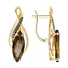 Серьги с английским замком из золота 51-320-00761-1