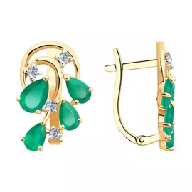 Серьги с английским замком из золота 51-320-00501-2